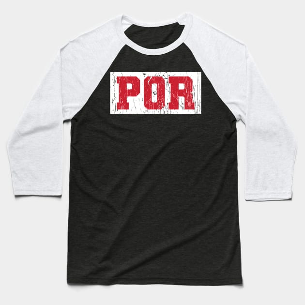 POR / Trail Blazers Baseball T-Shirt by Nagorniak